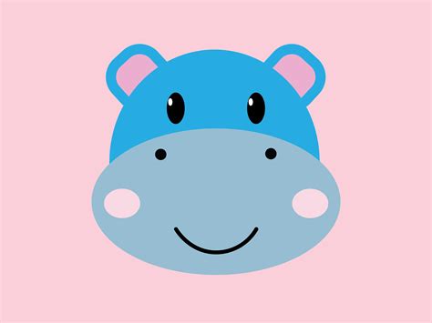 Blue Hippo by NoodleBerry Designs on Dribbble