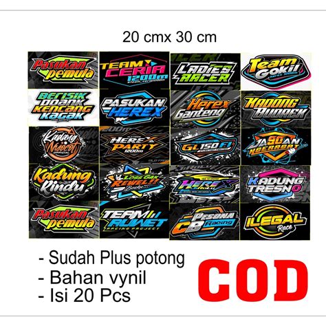 Jual Stiker Pack Racing Sponsor Stiker Motor Sticker Helm Stiker