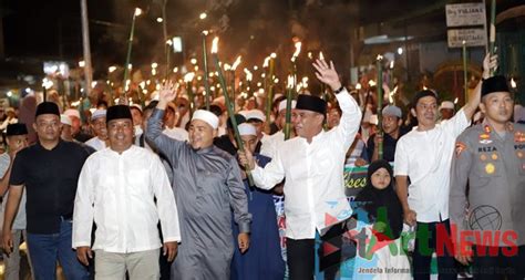 Ribuan Warga Madina Sambut Tahun Baru Islam 1445 Hijriah Dengan Pawai