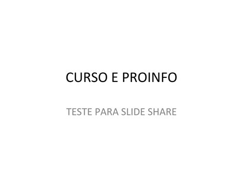 Curso E Proinfo Ppt