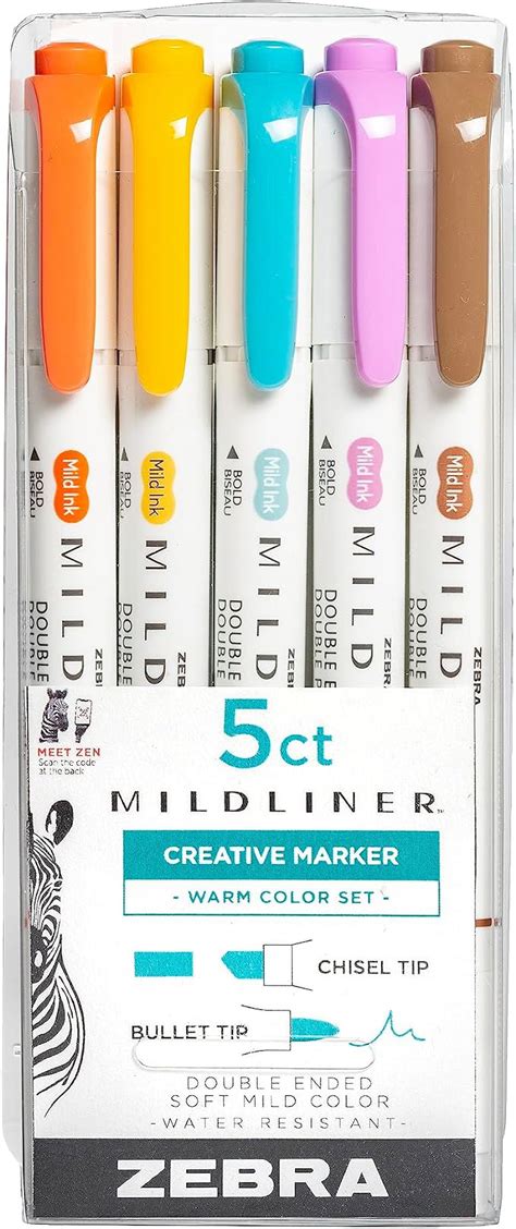 Zebra Pen Mildliner Double Ended Highlighter Set Broad And Fine Point