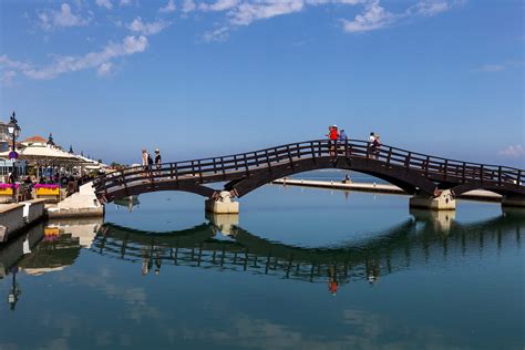 Wooden Bridge Lefkada Town Greece