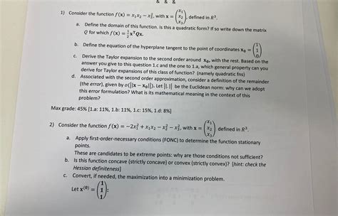 X1 1 Consider The Function Fx X1x2 X3