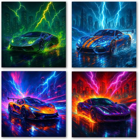 canvas car posters cool racing posters  bedroom aesthetic modern