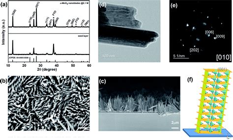 Rapid synthesis of vertically aligned α MoO 3 nanostructures on