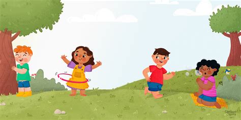 Childhood games. Children's illustration :: Behance