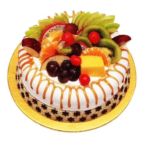 fresh and organic fruit vanilla cake gently baked on oven and decorated with fresh fruits and ...