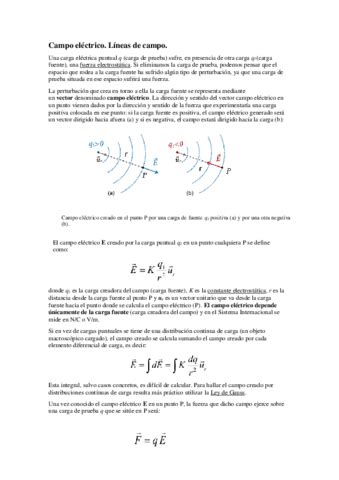 Campo El Ctrico Lineas De Campo Pdf