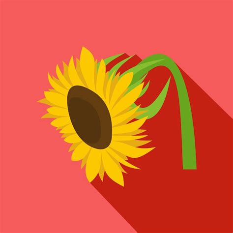 Hermoso Icono De Girasol Ilustraci N Plana Del Hermoso Icono De Vector