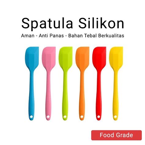 Jual Spatula Silikon Tahan Panas Kualitas Food Grade Alat Masak Dapur