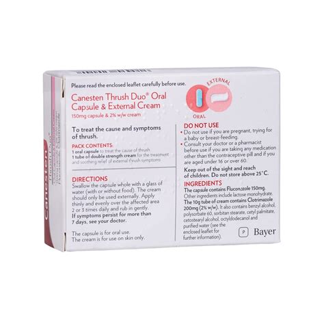 Canesten Thrush Duo Oral Capsule And External Cream