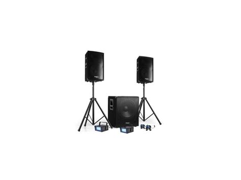 Pack Sono Dj W Cube Avec Caisson Encentes Pieds Cables