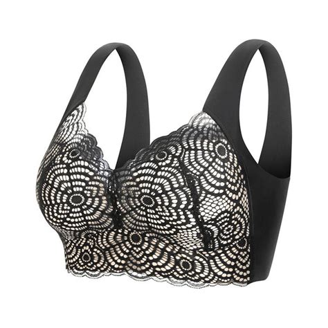 Homegardon Wirefree Bras With Support And Lift Ladies Traceless Comfortable No Steel Ring Lace