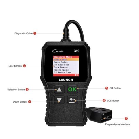 LAUNCH X431 Creader 319 CR319 Full Obd2 Scanner Obd Eobd Auto Code