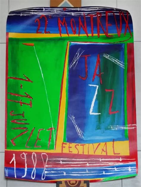 Festival De Jazz Montreux Nicola De Maria Affiche Originale X