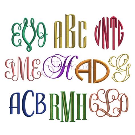 Monogram Embroidery Font Bundle Fonts Stitchtopia