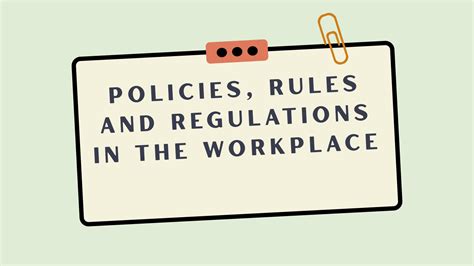 SOLUTION Chapter 9 Policies Rules And Regulations In The Workplace