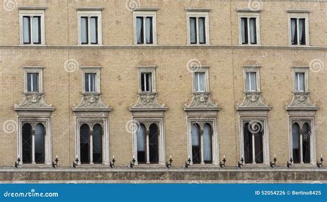 Windows Of An Old Building In Rome Stock Photo Image Of Rows