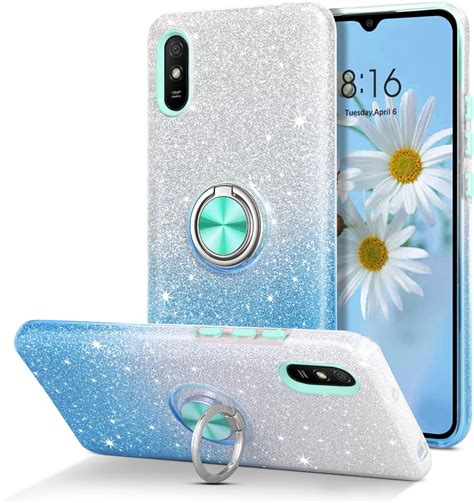 BENTOBEN Coque Xiaomi Redmi 9A Coque Redmi 9AT Etui Housse Slim Anneau