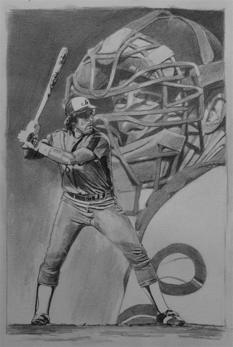 Baseball art. Gary Carter of the Montreal Expos. MLB. Pencil drawing by ...