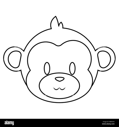 Cute monkey face Stock Vector Image & Art - Alamy