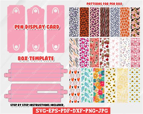 Epoxy Glitter Pen Box Glitter Pen Patterns Svg Glitter Pen Etsy