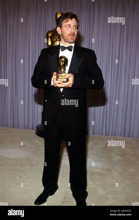 Steven Spielberg with his Irving G. Thalberg Memorial Award at the 59th Academy Awards on March ...