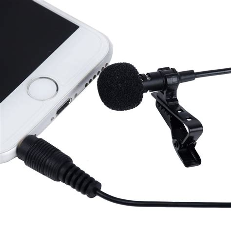 Lapel Microphone, I3C Lavalier Lapel Microphone Mic Clip On Mini Recording Microphone for iPhone ...