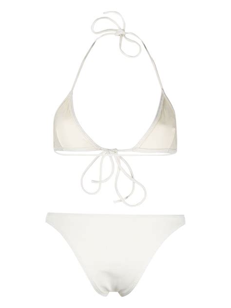 Lido Front Tie Fastening Detail Bikini Set Farfetch