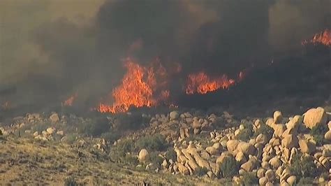 Brush Fire Smoke Flames In Boulevard Area Of San Diego