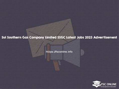 Sui Southern Gas Company Limited SSGC Latest Jobs 2023 Advertisement