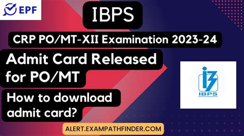 IBPS CRP PO MT XII Examination 2023 24 Admit Card Released For PO M