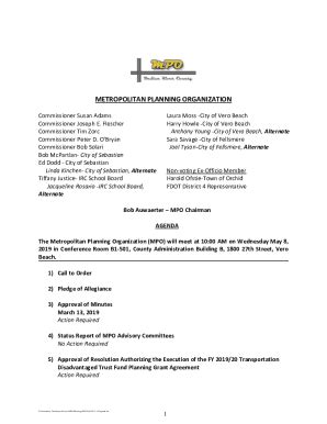 Fillable Online METROPOLITAN PLANNING ORGANIZATION Ircgov Fax