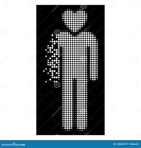 Icono De Semitono Del Hombre Del Amante De Pixelated De La Chispa