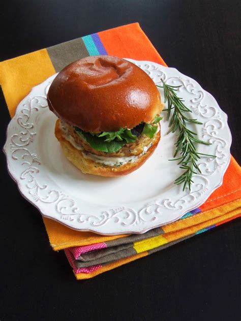 Simply Romanesco Chicken Burgers With Garlic Rosemary Mayonnaise