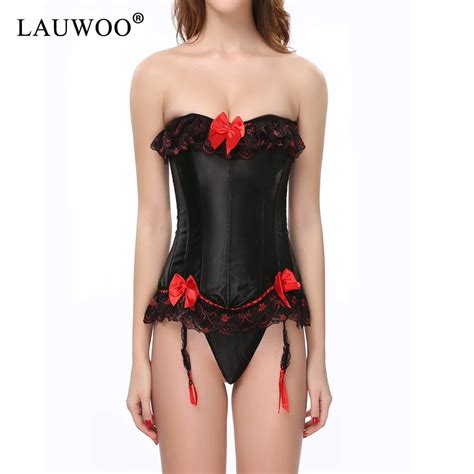 Women Corset Vintage Lace Up Corsets Bustiers Ties Sexy Print Lace