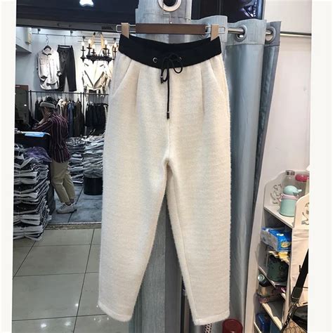 17zq осенне-зимние повседневные штаны-шаровары новые модные однотонные ...