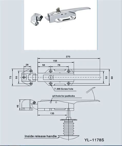 Yl S Release Handle P Cold Room Door Lock Safety Latch