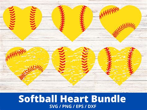 Softball Heart Svg File Sports Mom Cut File Softball Love Etsy Australia