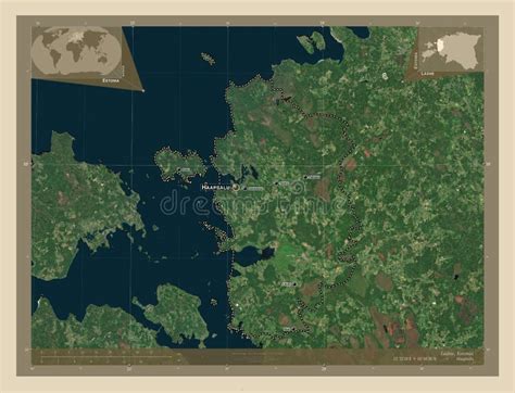 Laane Estonia High Res Satellite Labelled Points Of Cities Stock