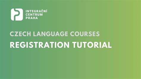 Czech Language Courses Registration Tutorial Youtube