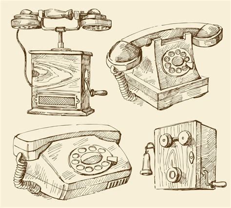 Old Telephones Vector Art Stock Images Depositphotos