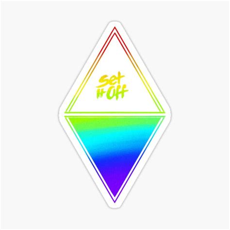 Set It Off Duality Diamond Rainbow Sticker By Chloeneko Redbubble