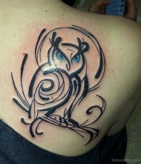 Outline Owl Tattoo On Back Tattoos Designs