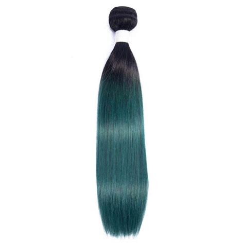 Emerald Green Human Hair Extensions Straight Ombre Sahar Hair