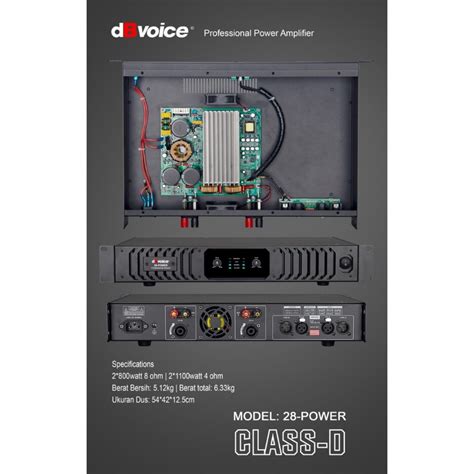 Jual Power Amplifier DB VOICE 28POWER 28 POWER Class D 2 X 800W