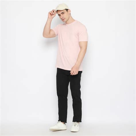 Kale Kaos Basic Silky Dusty Pink Kaos Polos Basic Premium Kaos Pria