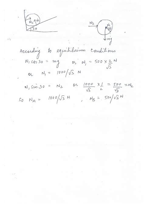 The Kg Homogeneous Smooth Sphere Rests On The Incline A And Bears