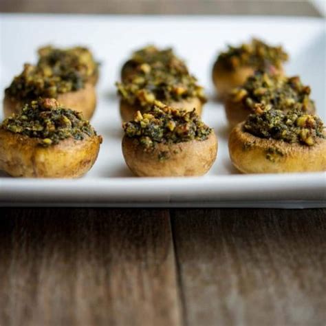 Pecan Pesto Stuffed Mushrooms Carries Experimental Kitchen