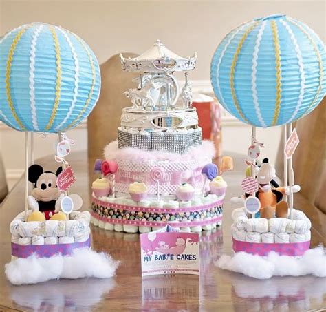 Carnival/Disney baby shower centerpiece Baby Shower Crafts, Shower Bebe ...